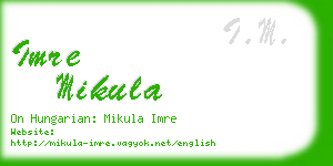 imre mikula business card